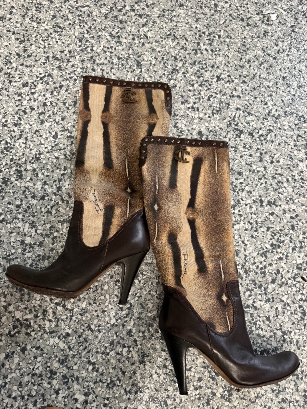 Vintage Cavalli knee high boots